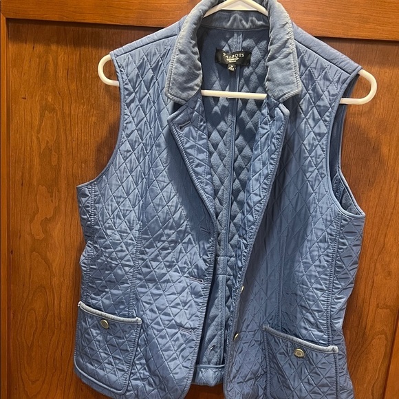 Talbots Jackets & Blazers - Talbots Blue Quilted Vest Petite Medium 
With Pockets